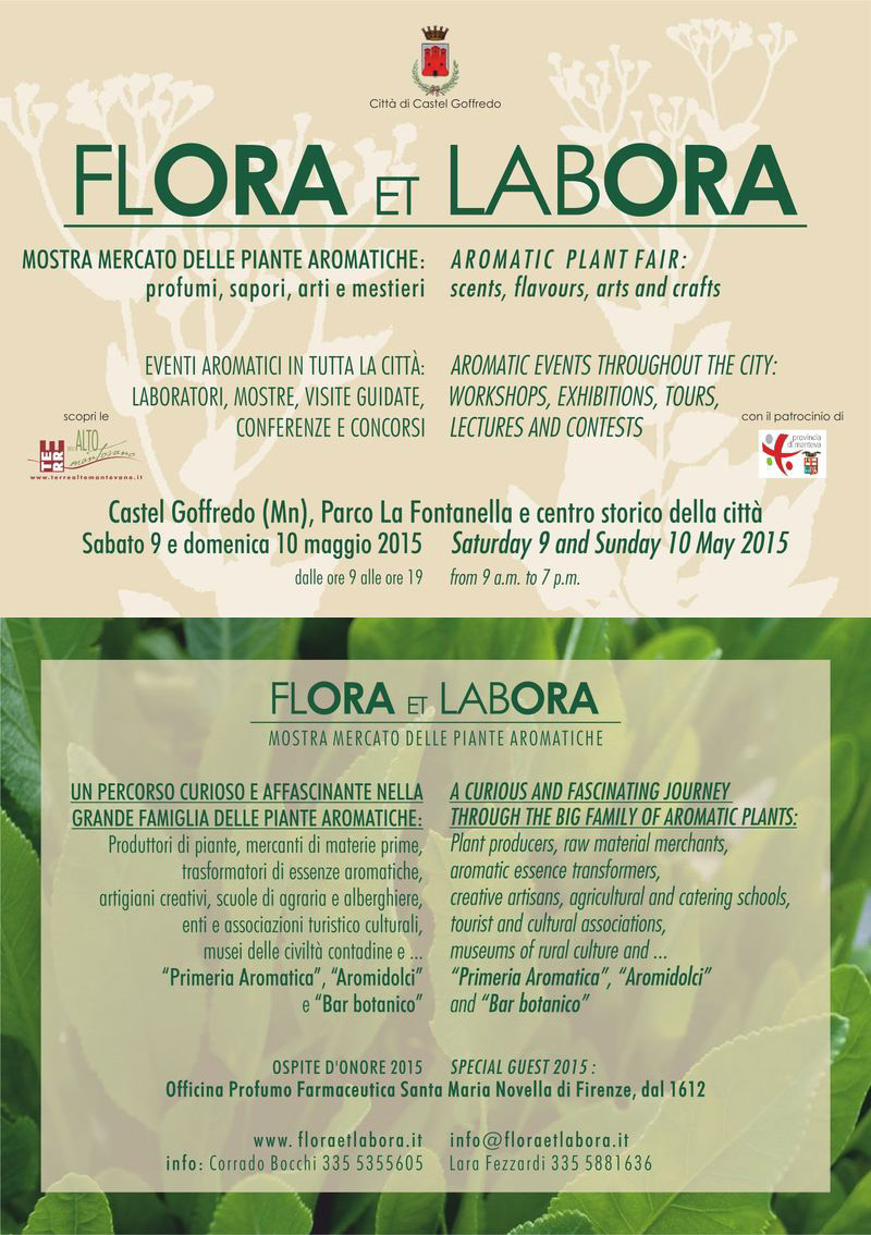 FLORA ET LABORA mostra mercato piante aromatiche 9 - 10 maggio 2015